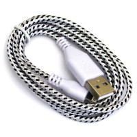 Lighting kabel 2m, bílo-černý